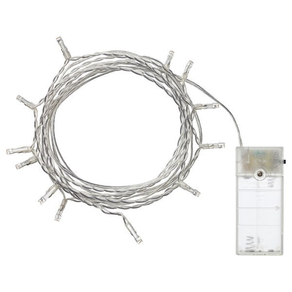 1 set 20 LED Plain Warm White Bulb battery String Lights
