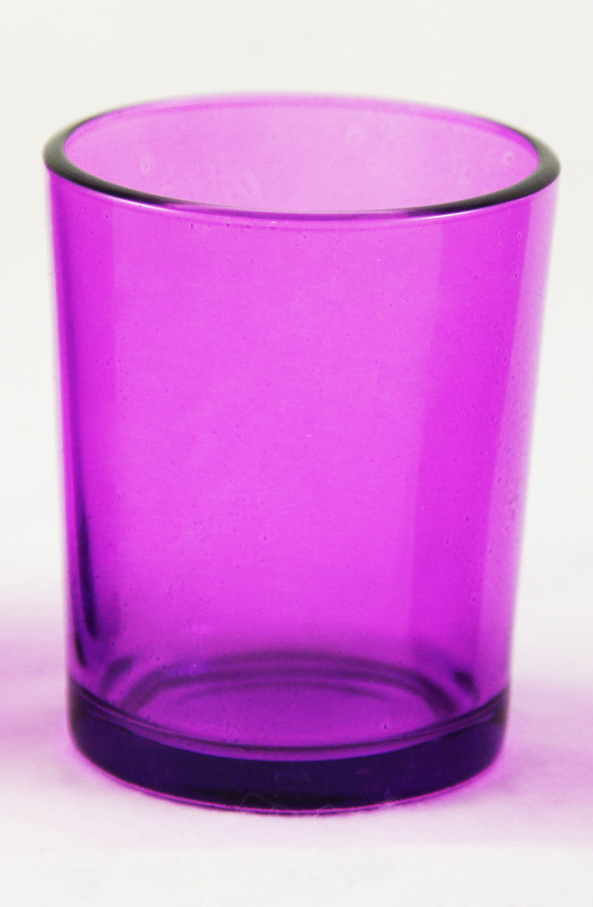 40 Pack Purple Glass Votive Tealight Candle Holders House Party Centerpiece Xmas Wedding Decor Glass Candlestick Party Decorations Bridal Valentines Event