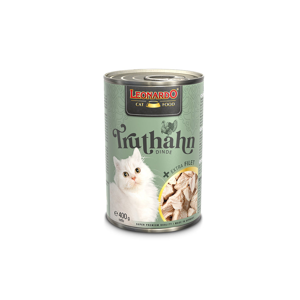 LEONARDO Turkey + Extra Fillet Wet Cat Food 400gx6