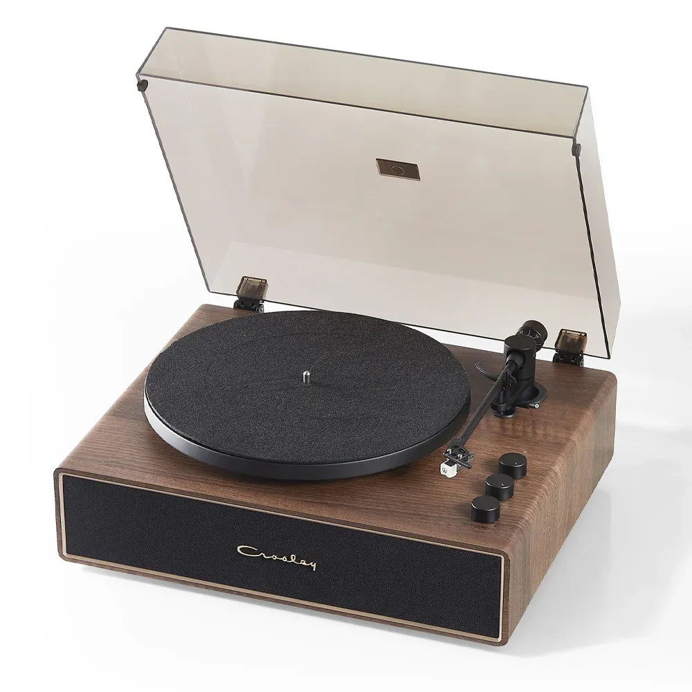 Crosley Stave 2-Speed Bluetooth Record Player Turntable with Built-in Speakers,