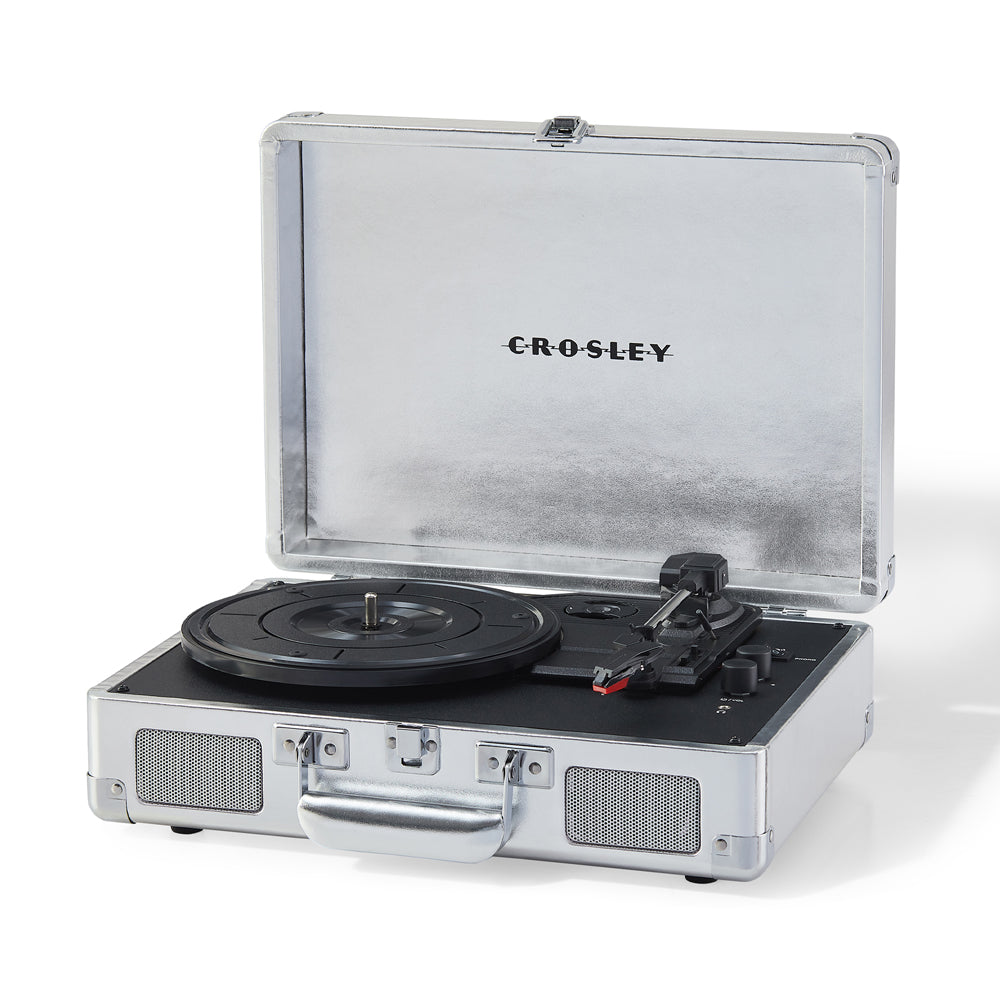 Crosley Cruiser Bluetooth Portable Turntable - Silver + - V398-CR8005FSC-SI4