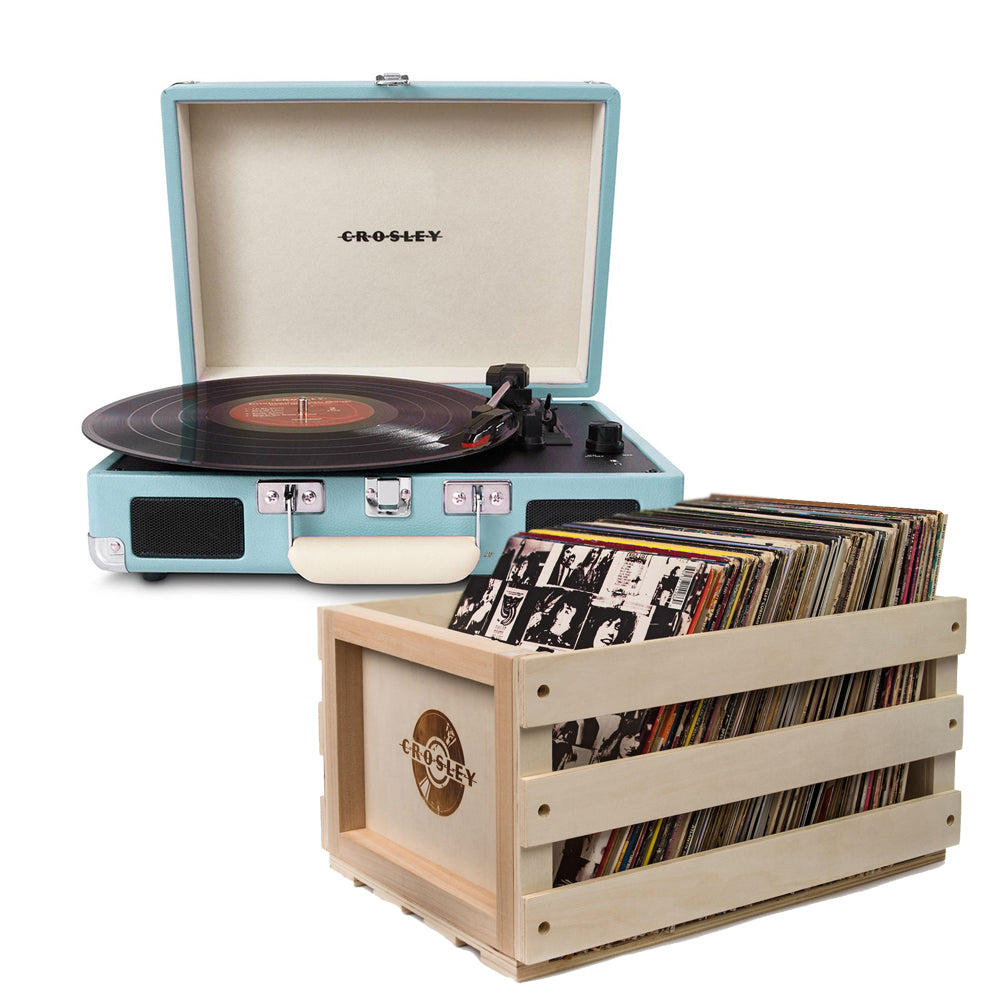 Crosley Cruiser Bluetooth Portable Turntable - Turquoise + - V398-CR8005FSC-TU4