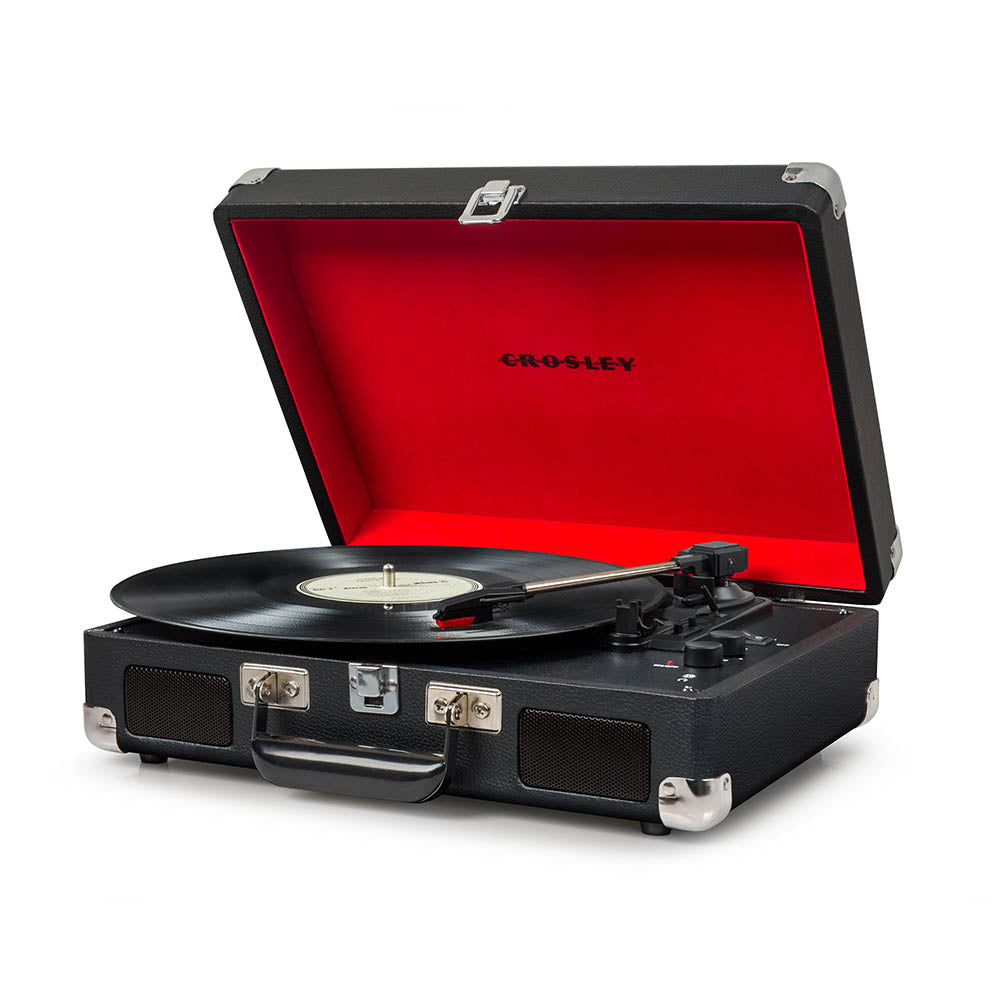 Crosley Cruiser Bluetooth Portable Turntable - Black + Bundled Crosley - Record