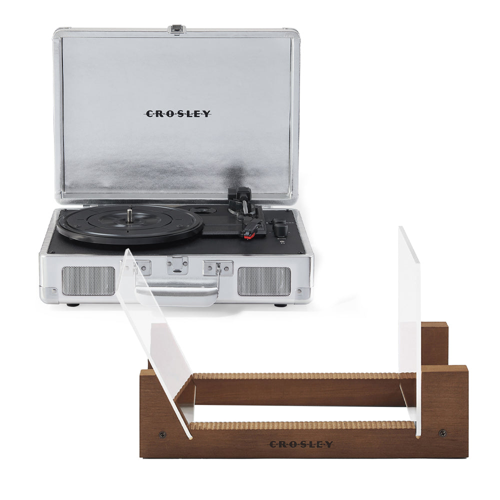 Crosley Cruiser Bluetooth Portable Turntable - Silver + - V398-CR8005FSS-SI4