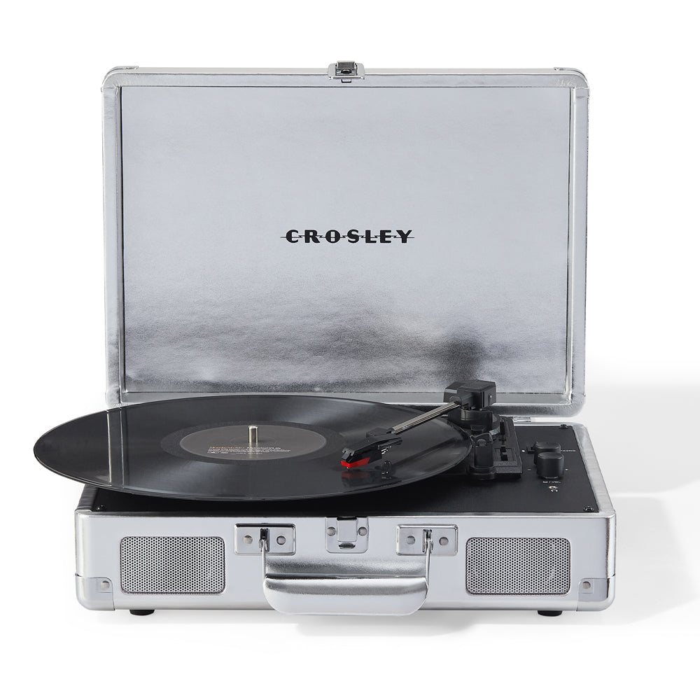 Crosley Cruiser Bluetooth Portable Turntable - Silver + - V398-CR8005FSS-SI4