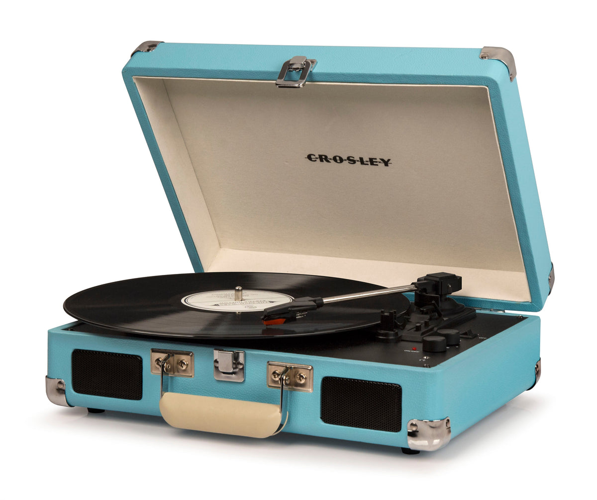 Crosley Cruiser Bluetooth Portable Turntable - Turquoise + - V398-CR8005FSS-TU4