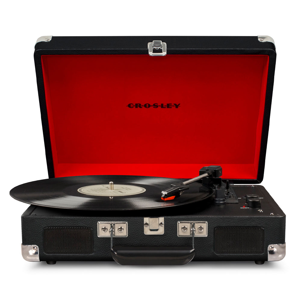 Crosley Cruiser Bluetooth Portable Turntable - Black + Gadhouse Vinyl - Black