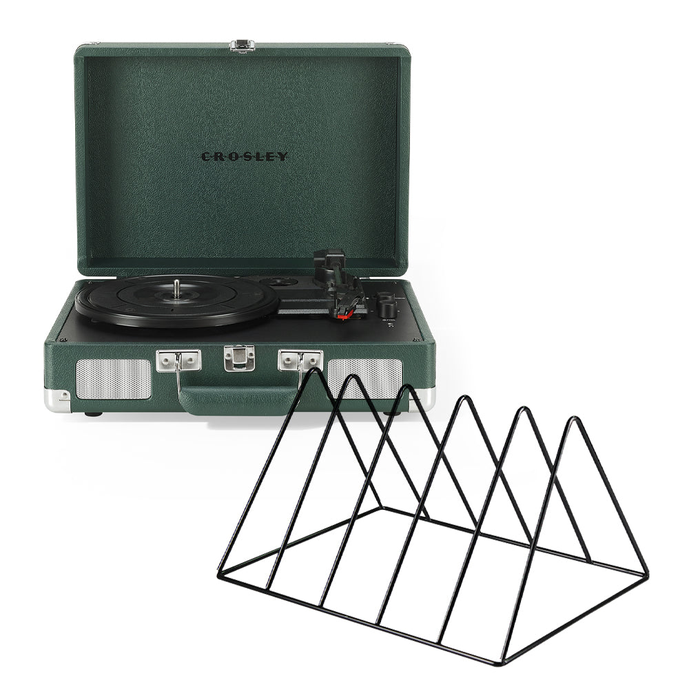 Crosley Cruiser Bluetooth Portable Turntable - Emerald Green + Gadhouse -