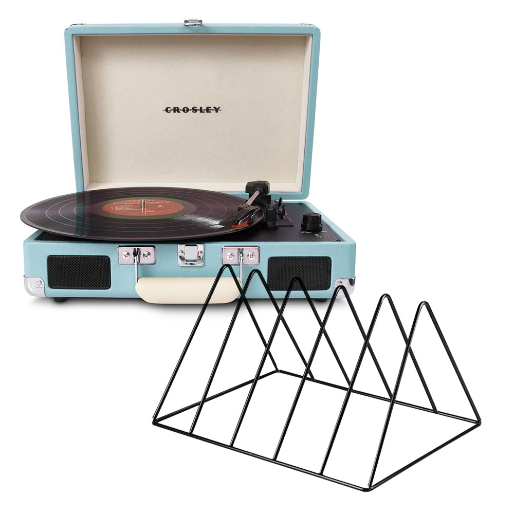 Crosley Cruiser Bluetooth Portable Turntable - Turquoise + - V398-CR8005FVR-TU4