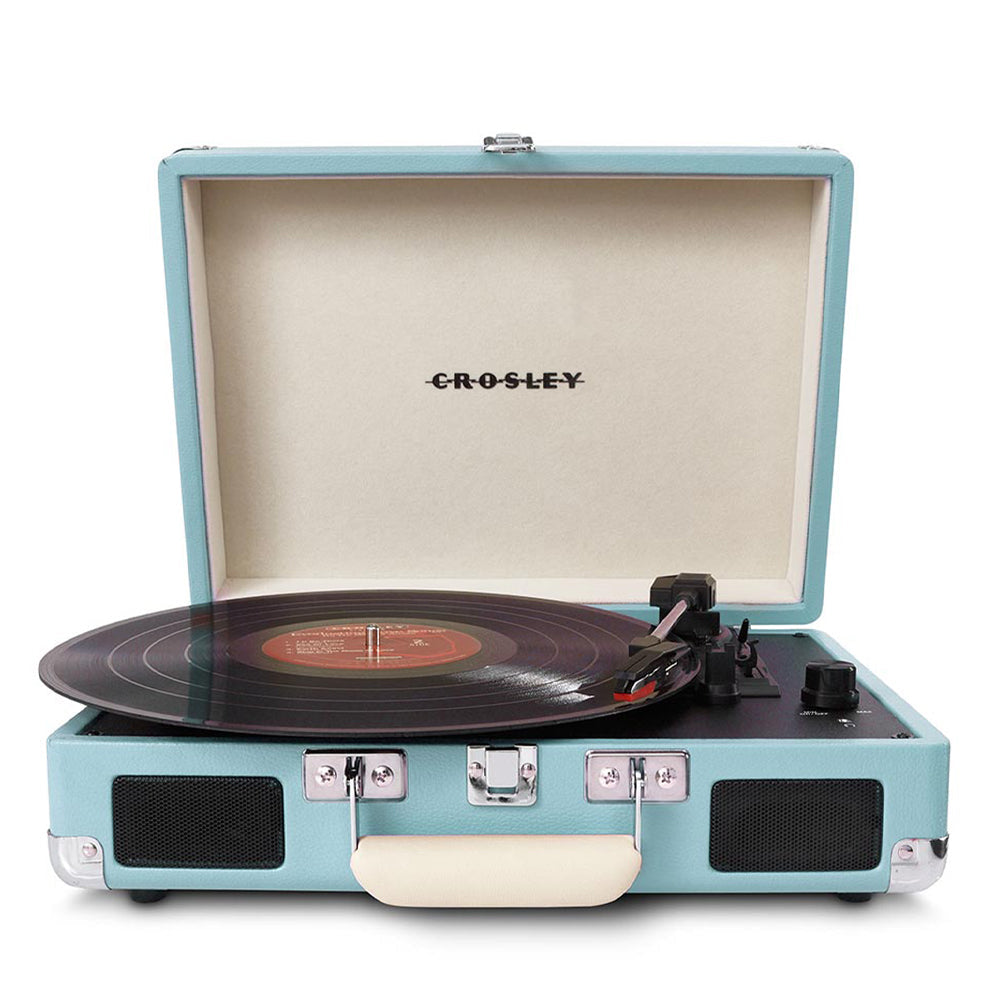 Crosley Cruiser Bluetooth Portable Turntable - Turquoise + - V398-CR8005FVR-TU4