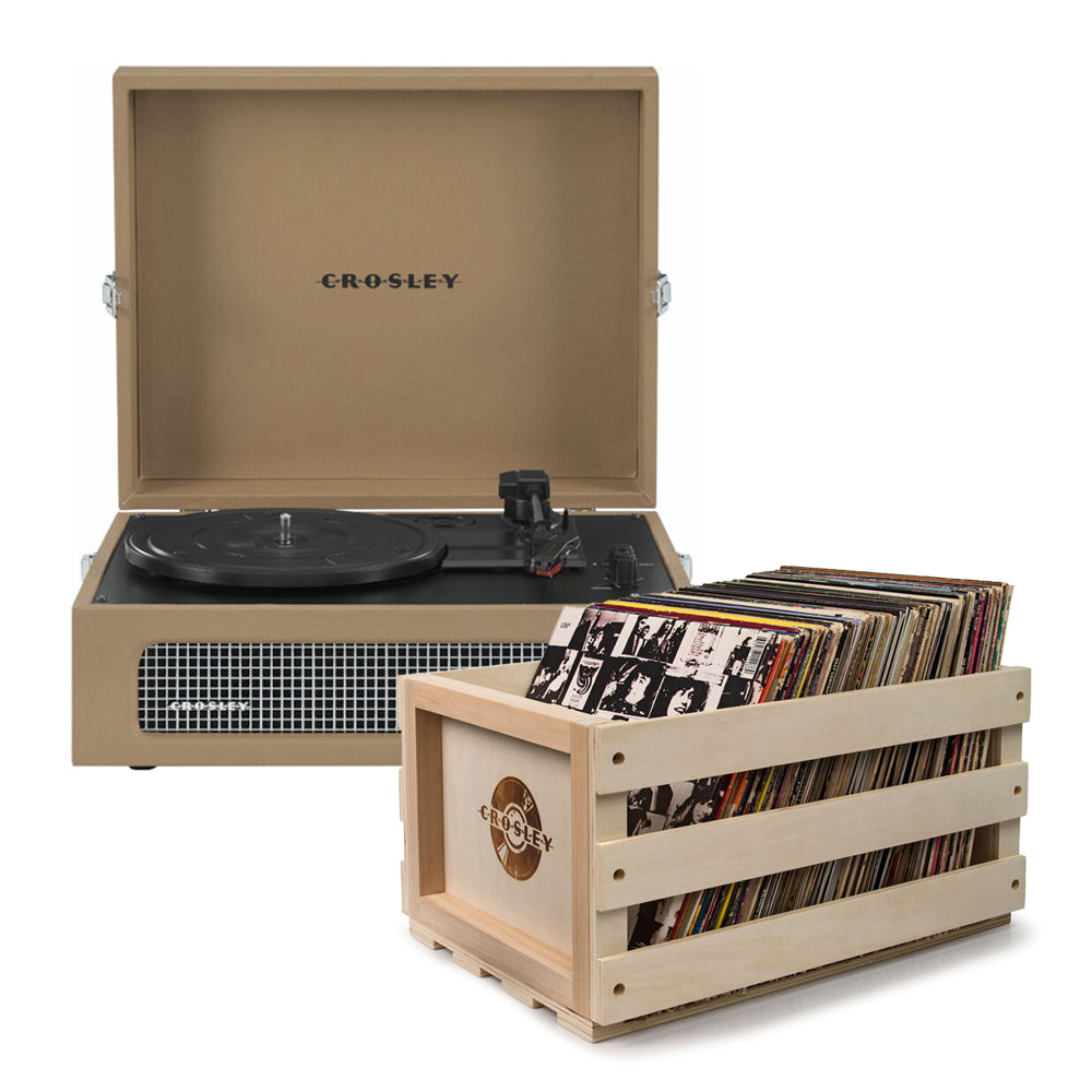 Crosley Voyager Bluetooth Portable Turntable + Bundled - V398-CR8017BSC-TA4