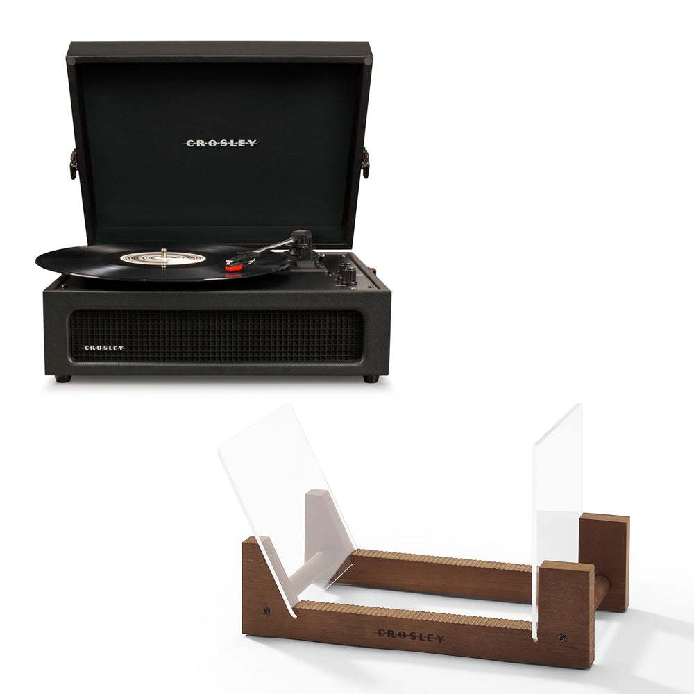 Crosley Voyager Bluetooth Portable Turntable - Black + Bundled Crosley - Record