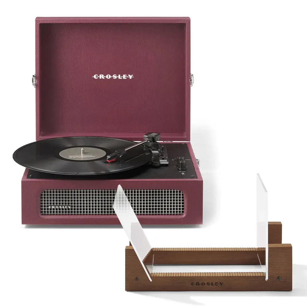 Crosley Voyager Bluetooth Portable Turntable + Bundled - V398-CR8017BSS-BU4