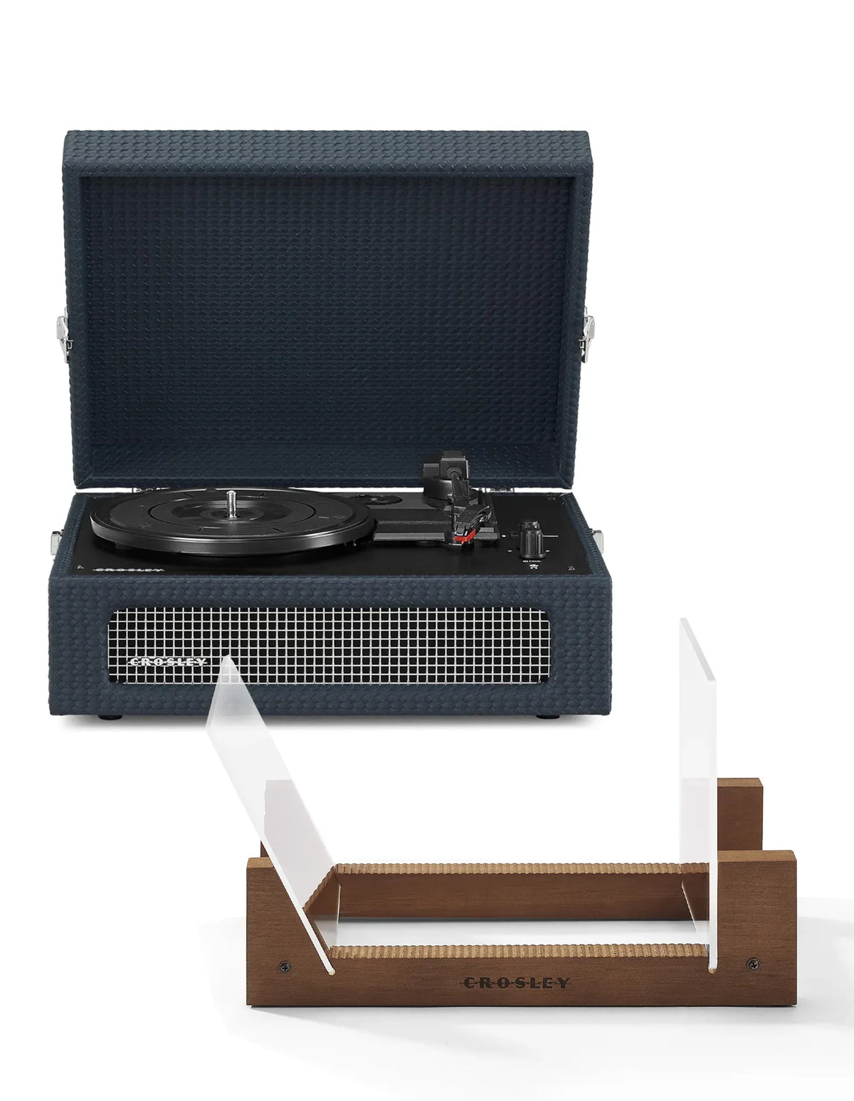 Crosley Voyager Bluetooth Portable Turntable + Bundled - V398-CR8017BSS-NY4