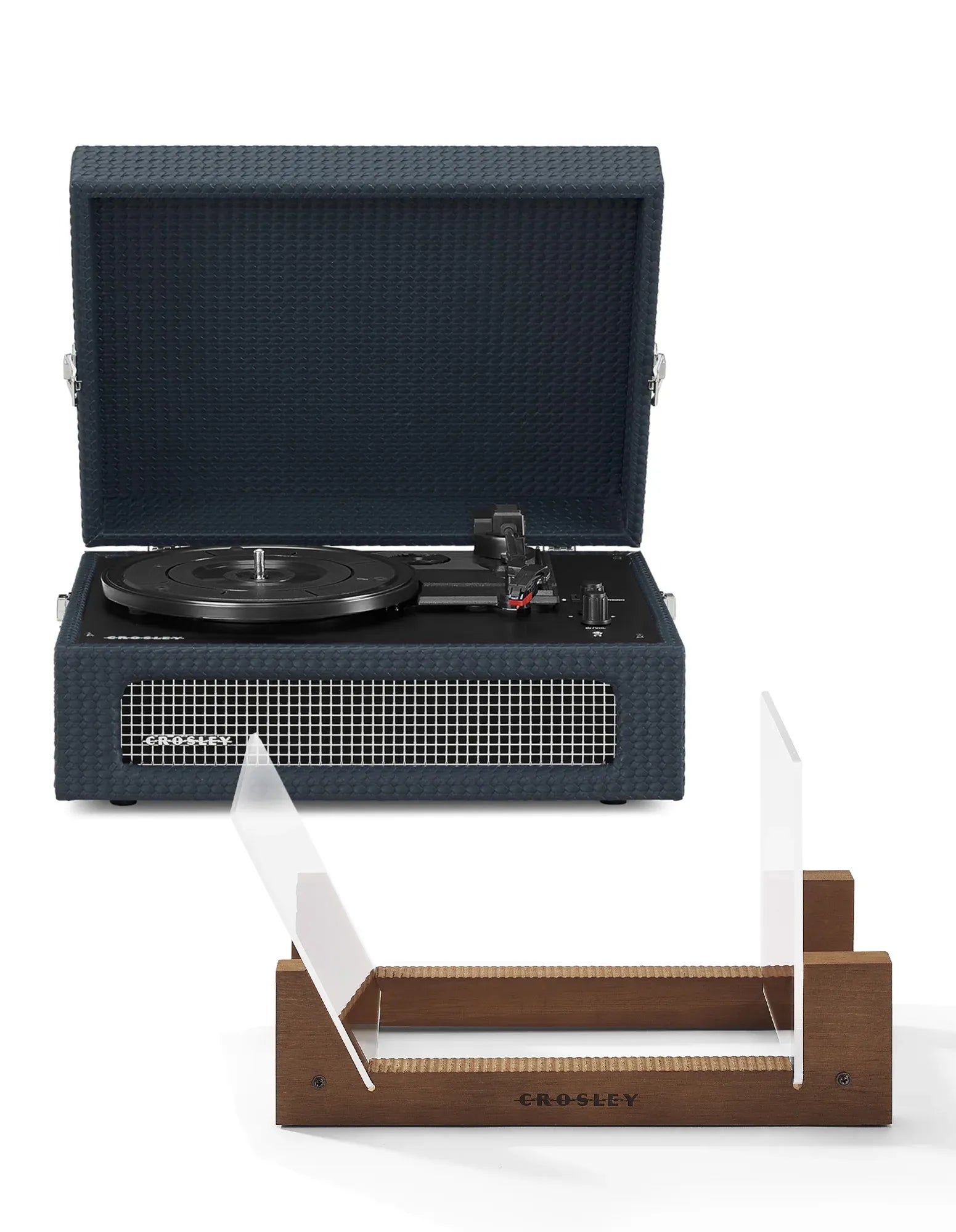 Crosley Voyager Bluetooth Portable Turntable + Bundled - V398-CR8017BSS-NY4
