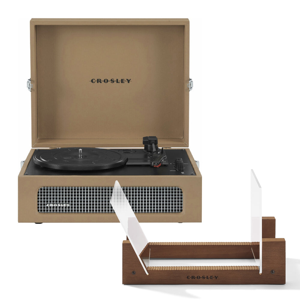 Crosley Voyager Bluetooth Portable Turntable + Bundled - V398-CR8017BSS-TA4