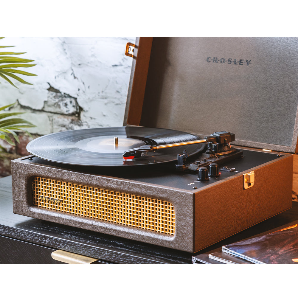Crosley Voyager Bluetooth Portable Turntable - Cocoa + Gadhouse Vinyl - Black