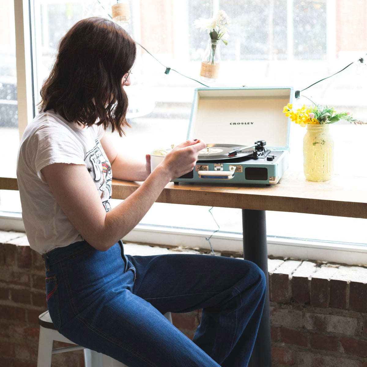 Crosley Cruiser Bluetooth Portable Turntable - Turquoise