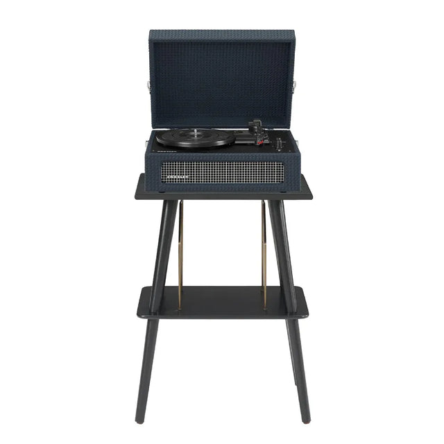 Crosley Voyager Bluetooth Portable Turntable + Entertainment Stand Bundle - Navy