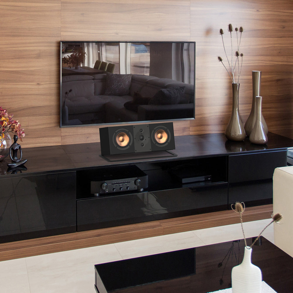 Kanto S10 Low-Profile Angled Sound Bar and Center Channel Speaker - Stand for
