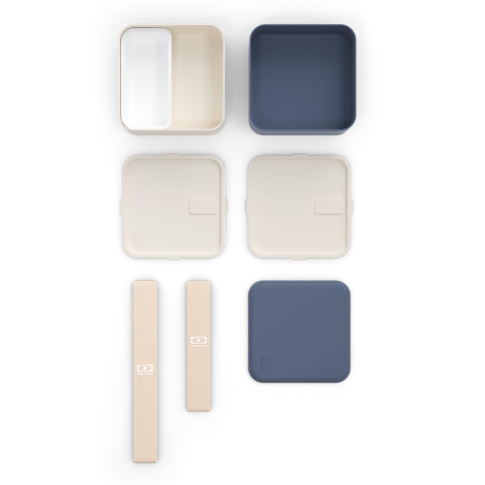Monbento Mb Square Bento Box - Blue Natural