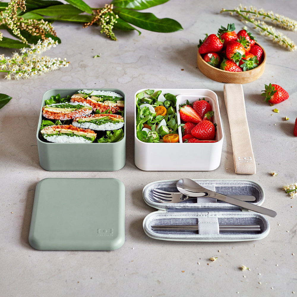 Monbento Mb Square Bento Box - Bi-Colour Green
