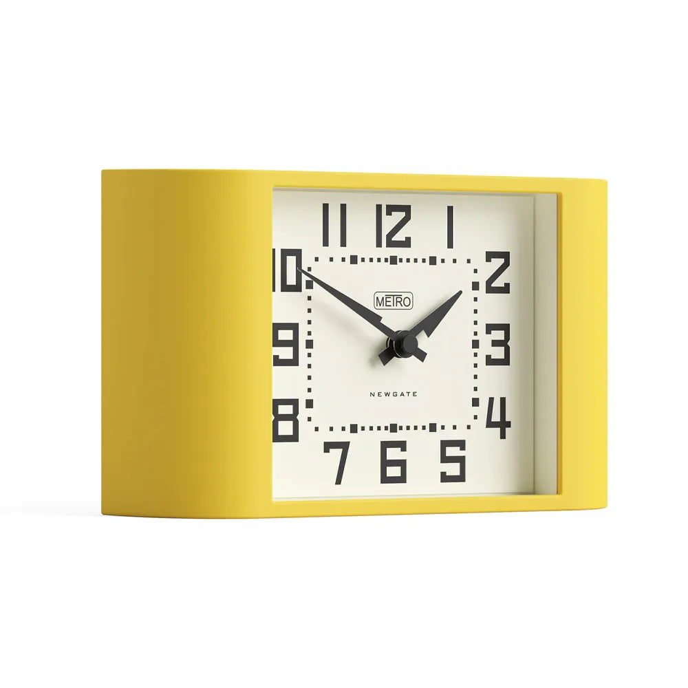 Newgate Mini Metro Mantel Clock-Yellow