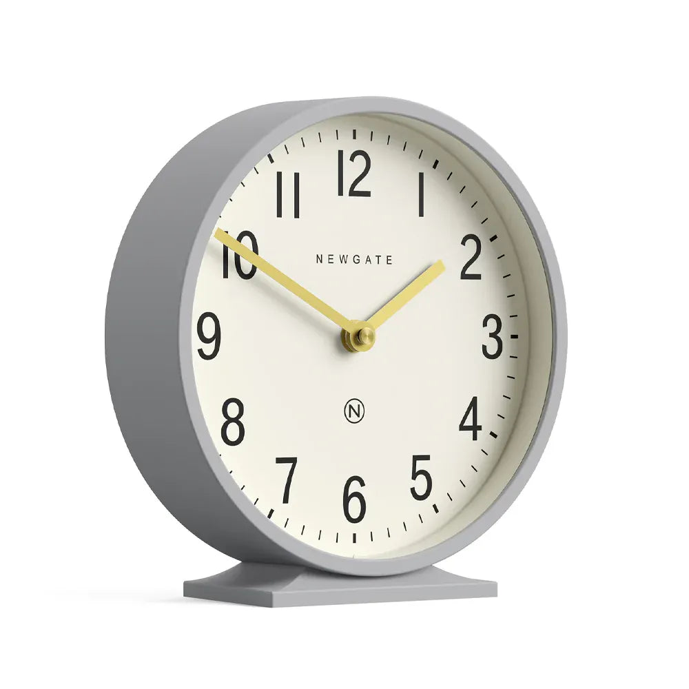 Newgate Q Mantel Clock-Clock Grey