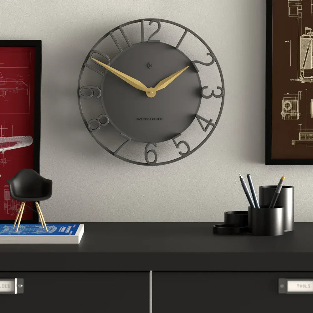 Newgate Time Traveller Wall Clock-Grey