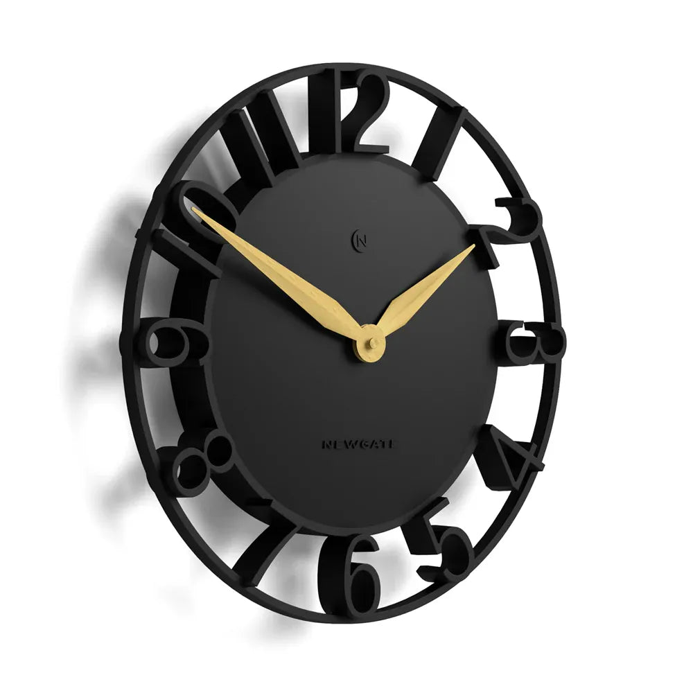 Newgate Time Traveller Wall Clock-Black