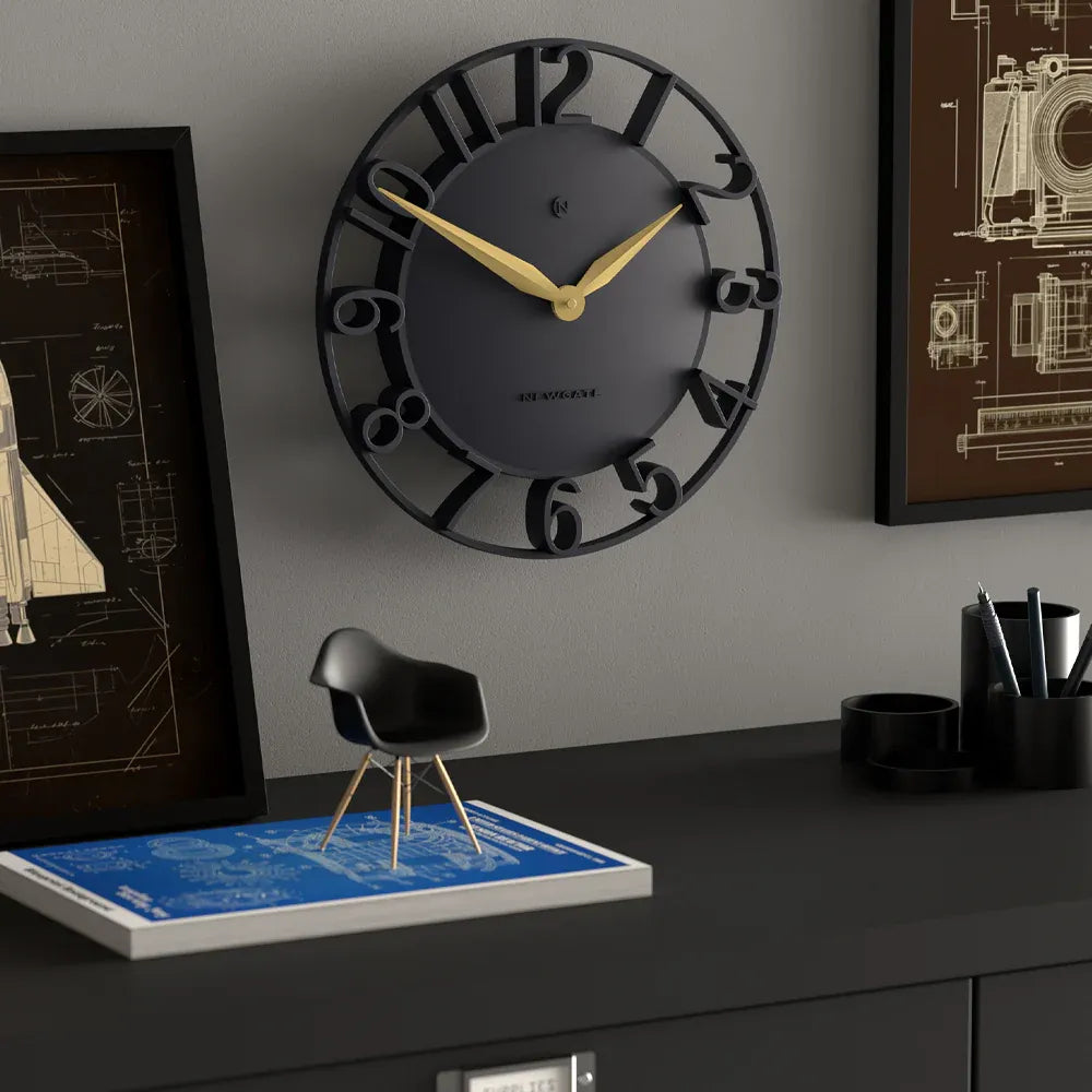Newgate Time Traveller Wall Clock-Petrol Blue