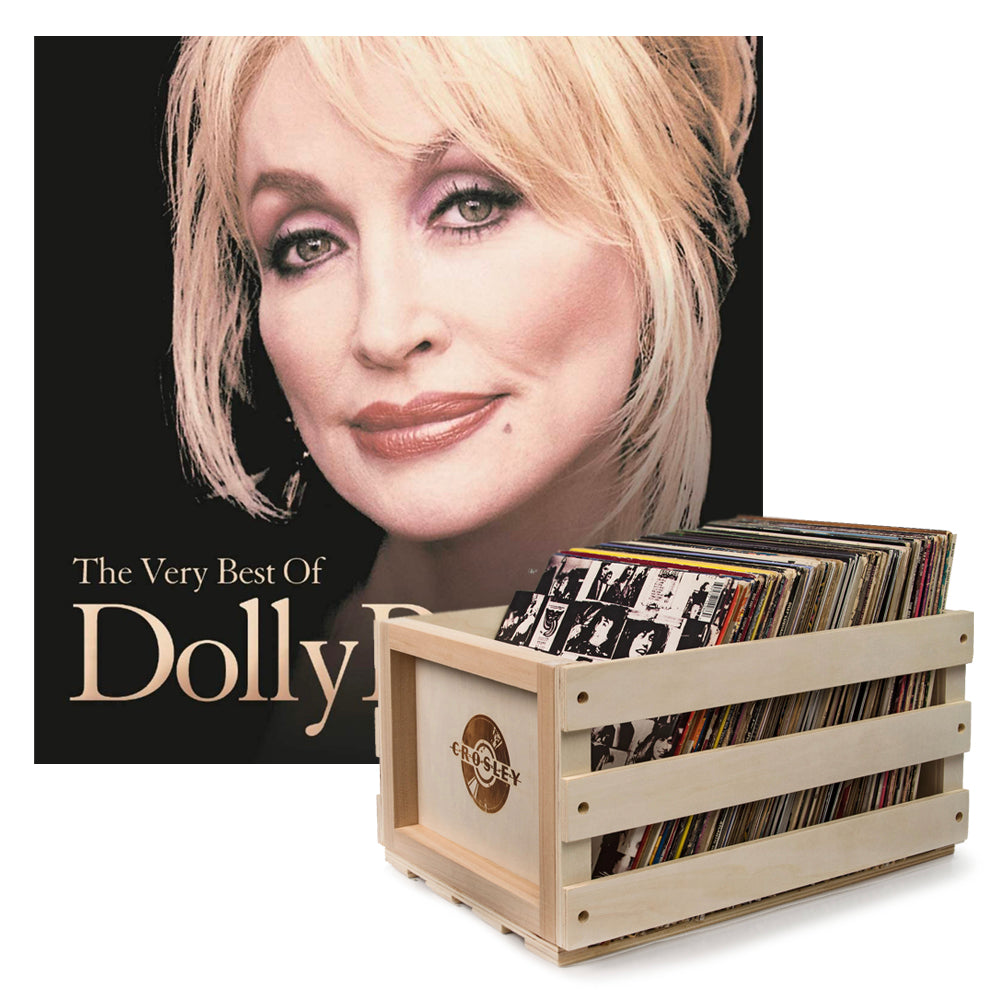 Crosley Record Storage Crate Dolly Parton The Very Best Of - Parton Vinyl Album