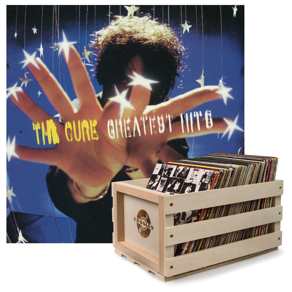 Crosley Record Storage Crate & The Cure Greatest Hits - - Double Vinyl Album