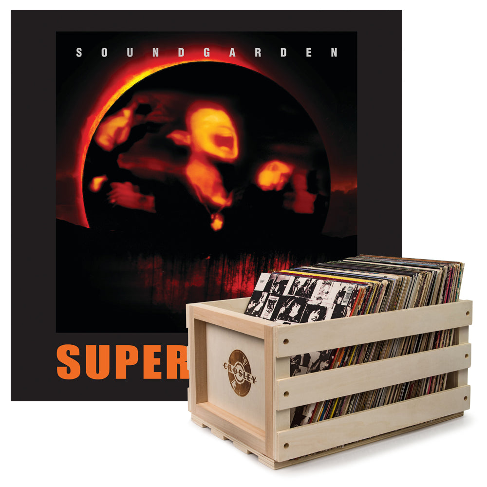 Crosley Record Storage Crate & Soundgarden Superunknown - Double Vinyl -