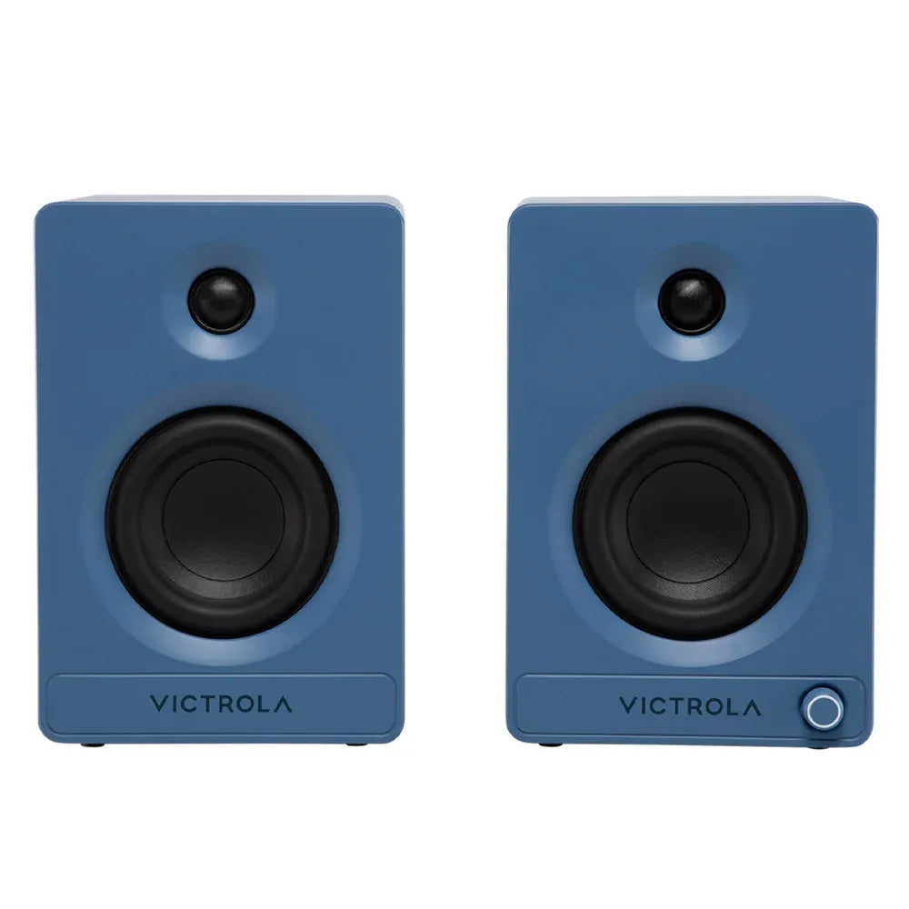 Victrola Tempo Bookshelf Speakers - Blue