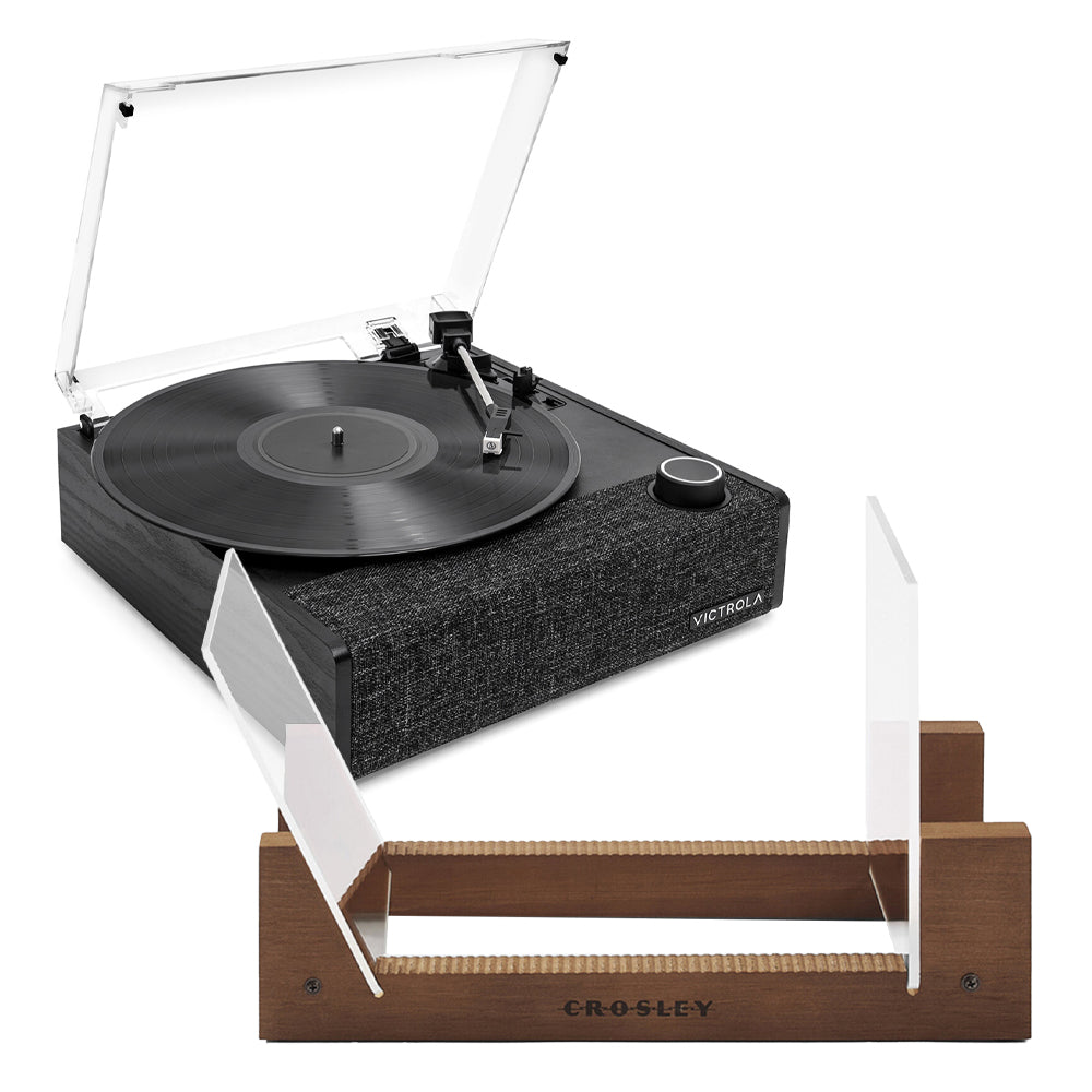 Victrola Eastwood II Turntable - Black + Bundled Crosley Record - Record