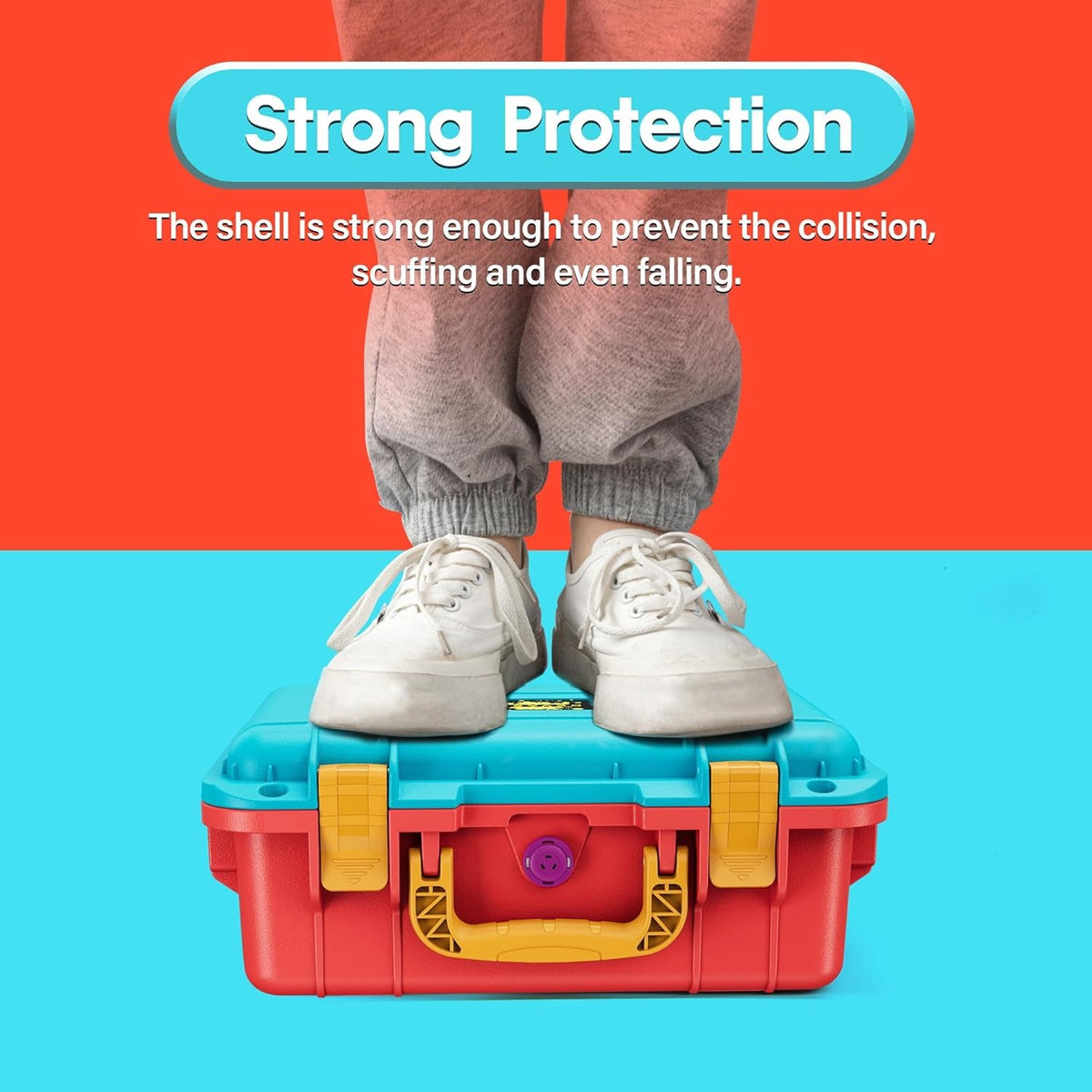 DEVASO Carrying Case for Nintendo Switch OLED Case, Professional - Red & Blue