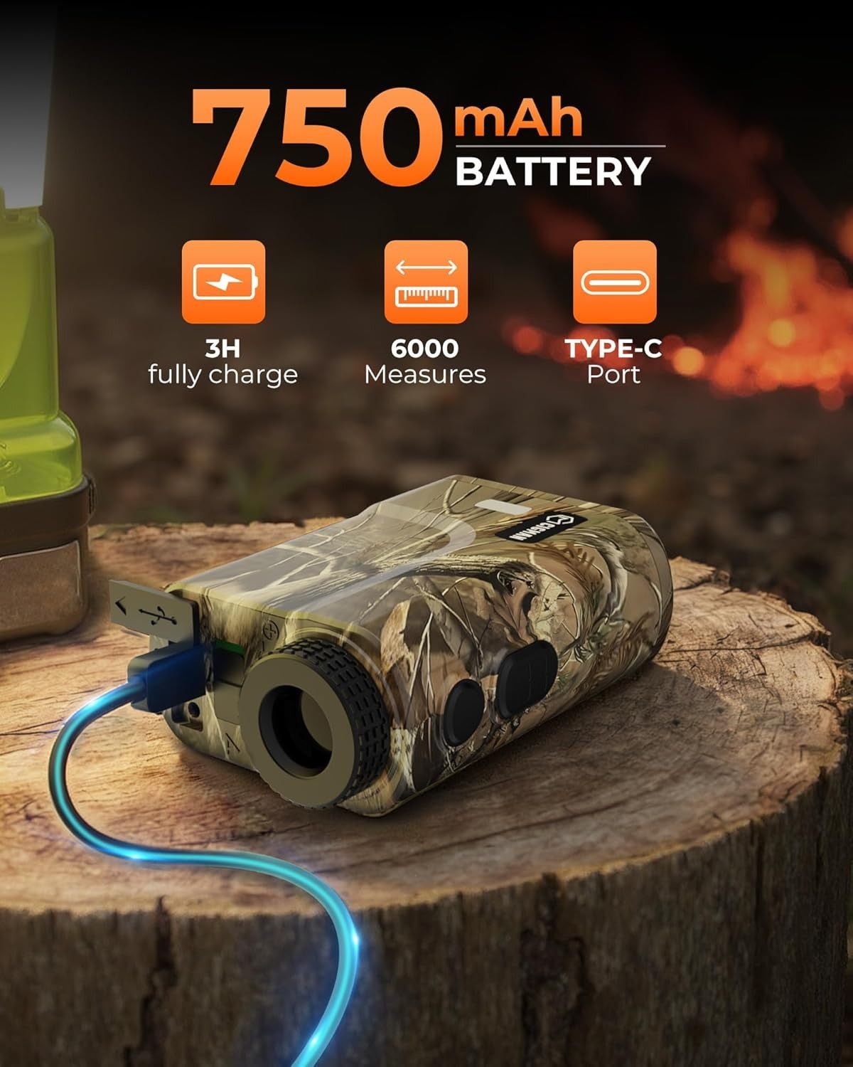 Ultra Long Range & Fast Accuracy: CIGMAN upgraded range finder measures from 5 to 3280 yards with an accuracy of ±1 yard, giving you reliable data in under 1 second. The multi-coated lens and 6x magnification deliver a bright, crisp view, even in dense wo