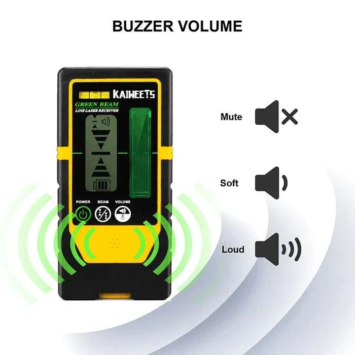 KAIWEETS LR100G Laser Receiver Digital Detector Compatible with KT360A Green