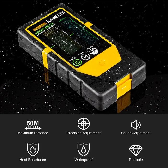 KAIWEETS LR100G Laser Receiver Digital Detector Compatible with KT360A Green
