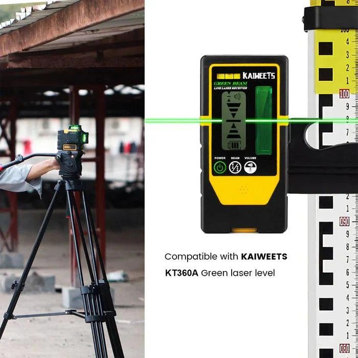 KAIWEETS LR100G Laser Receiver Digital Detector Compatible with KT360A Green