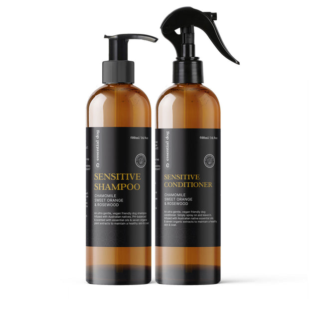 Natural Sensitive Dog Shampoo Conditioner 2 (Chamomile, Sweet Orange & Rosewood)