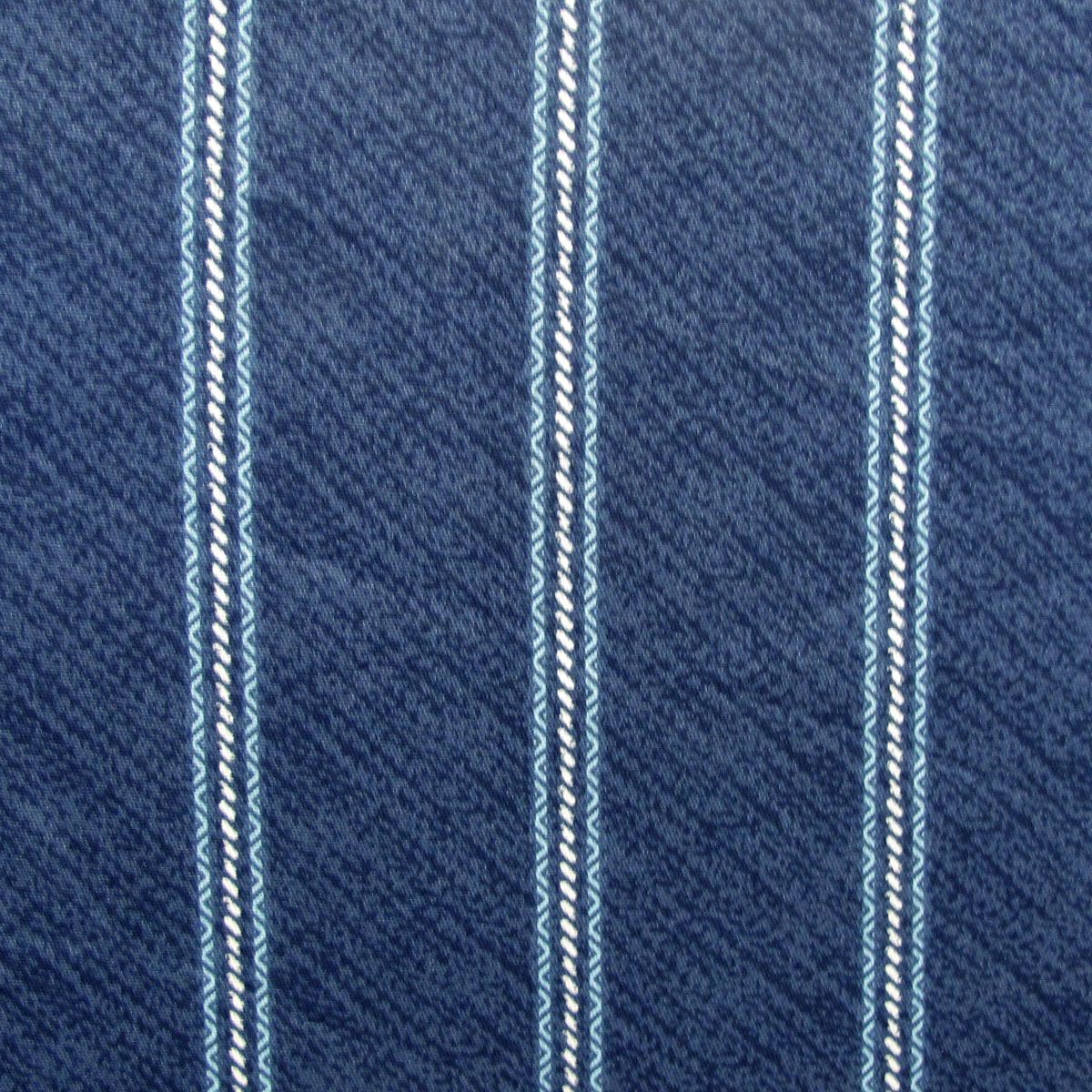 300TC Brian Navy Striped Reversible Cotton Quilt Cover Set Queen