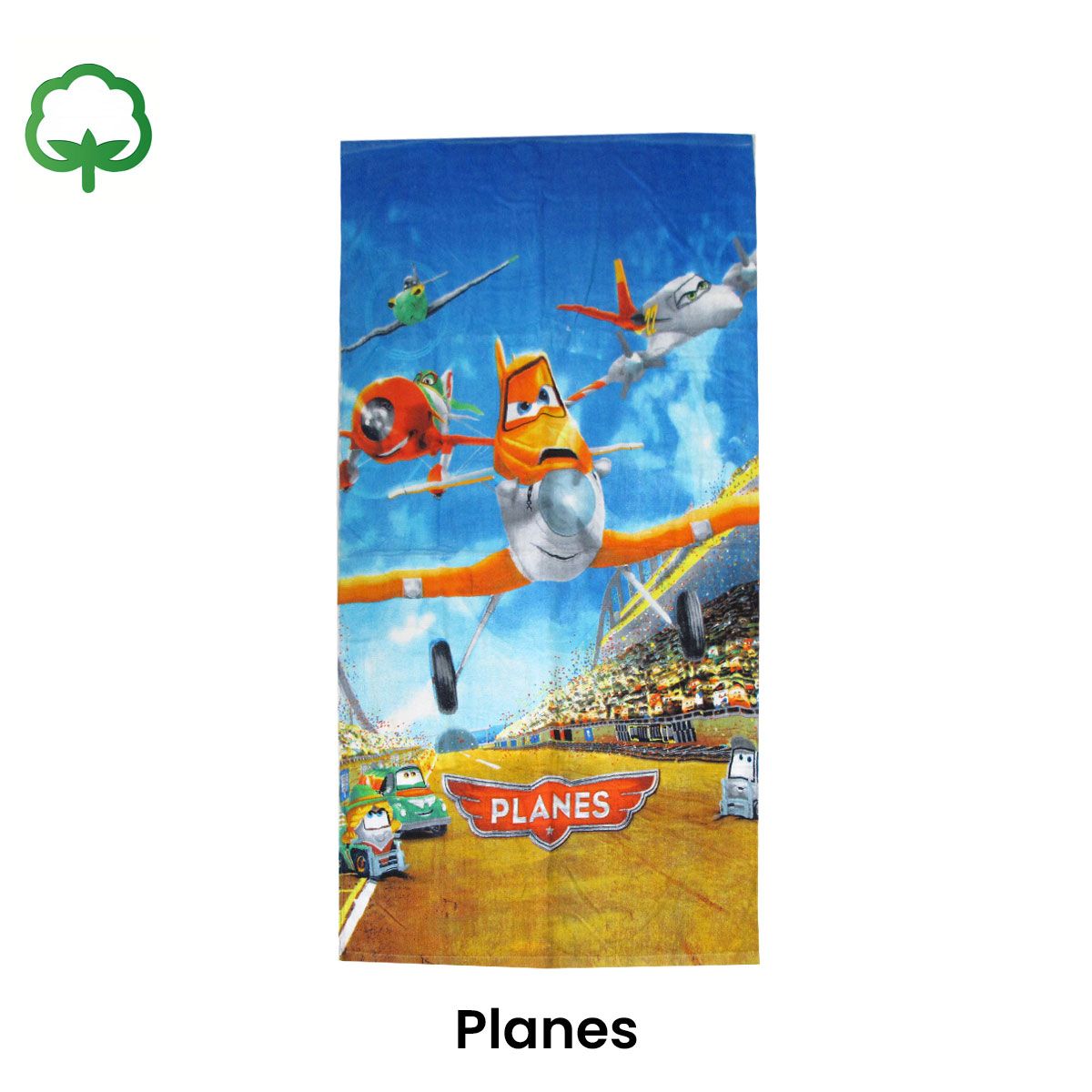 Boys Cartoon Cute Cotton Beach Towel 70 x 140 cm Lighting McQueen Planes
