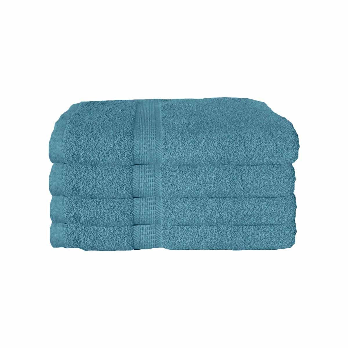 600GSM Set of 4 Combed Cotton Bath Towels 70 x 140 cm Teal