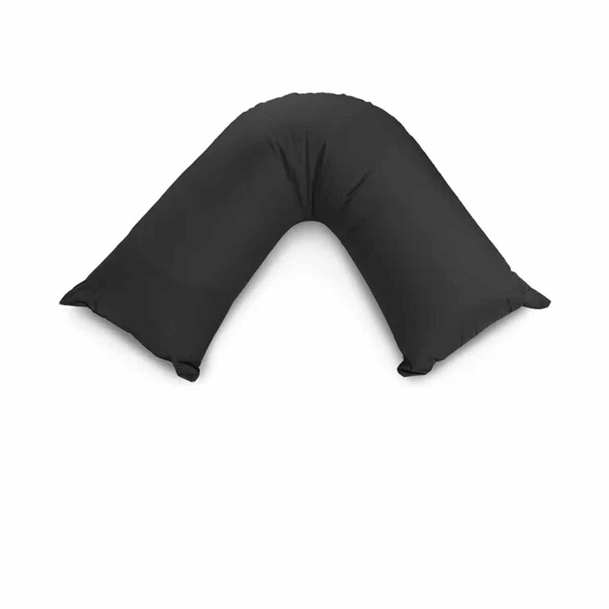Easyrest Aus Made Medium Support Filled V Shape Pillow 64 x 39 cm Charcoal