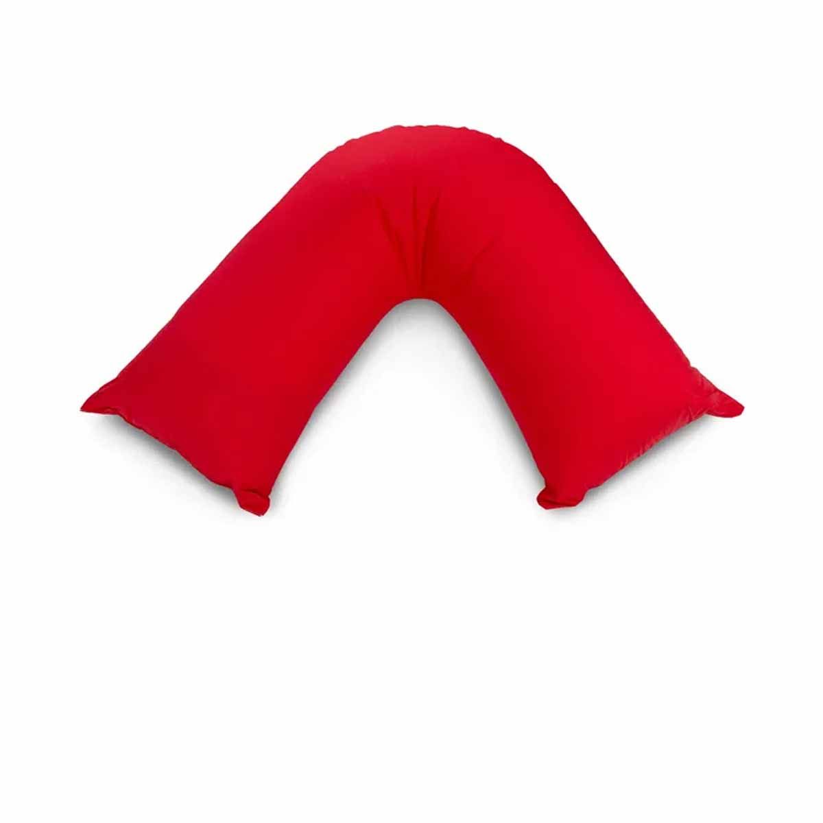 Easyrest Aus Made Medium Support Filled V Shape Pillow 64 x 39 cm Flame