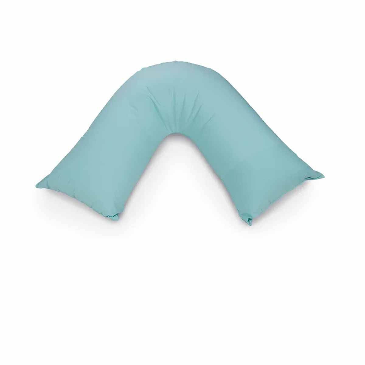 Easyrest Aus Made Medium Support Filled V Shape Pillow 64 x 39 cm Shell Blue