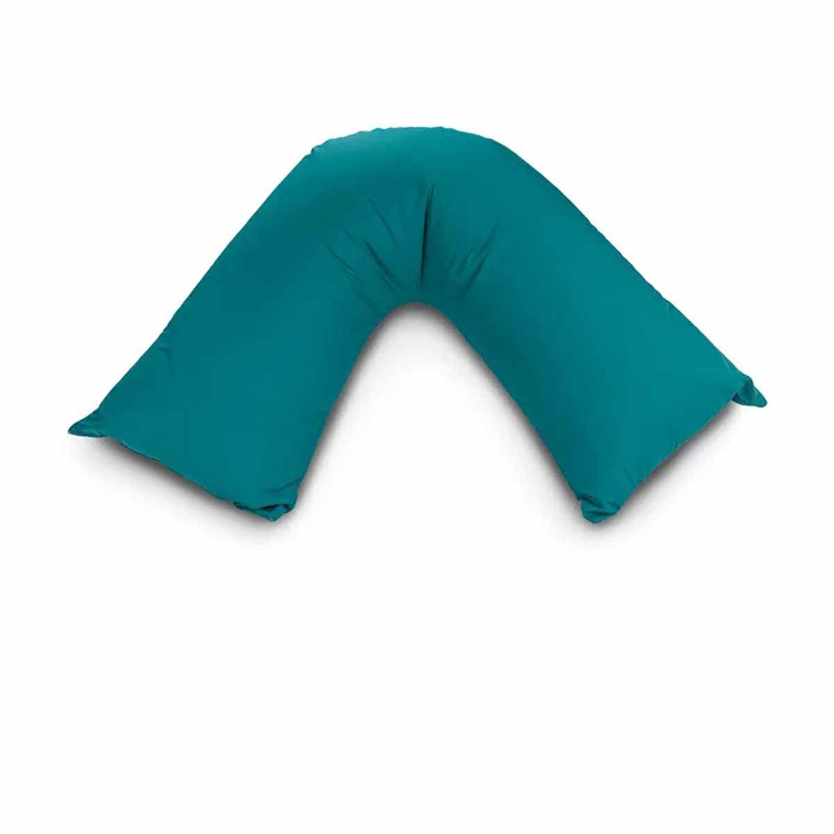 Easyrest Aus Made Medium Support Filled V Shape Pillow 64 x 39 cm Teal