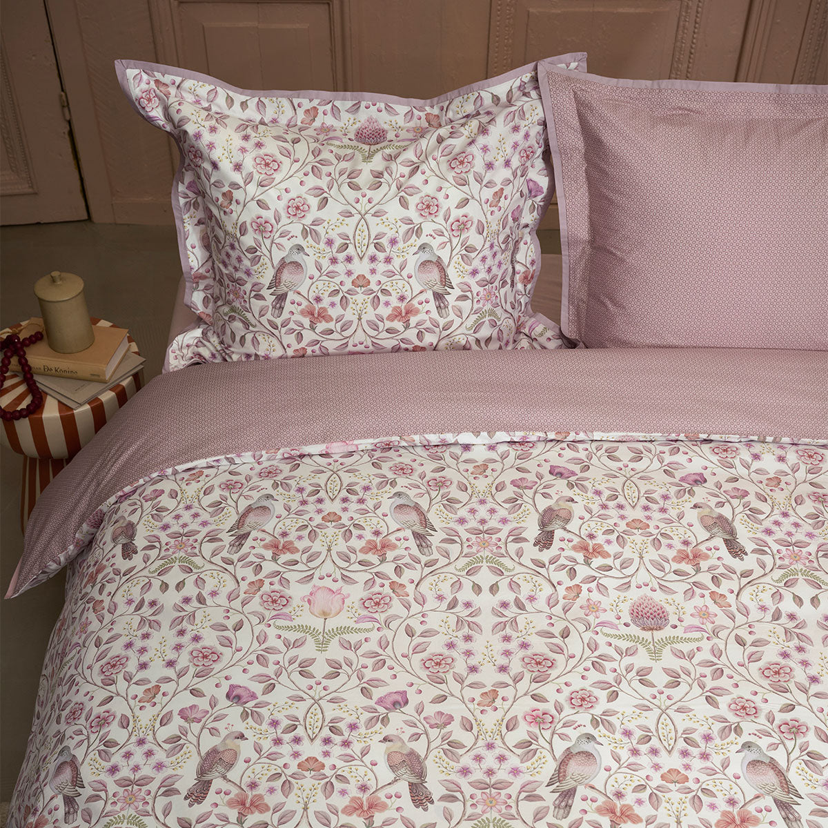 PIP Studio Garden of Dove Off White Cotton Quilt Cover Set Super King